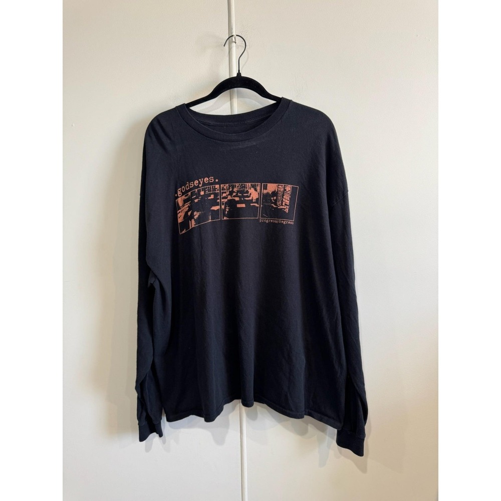 Godseyes Photo Long‎ Sleeve Shirt Mens XL Black Graphic Band Tee T-Shirt Music